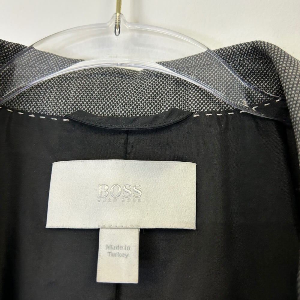 Hugo Boss Wool Blazer Jacket Women's 10 Gray Business Casual Professional Office - Picture 4 of 12